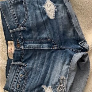 Hollister high rise jean shorts
